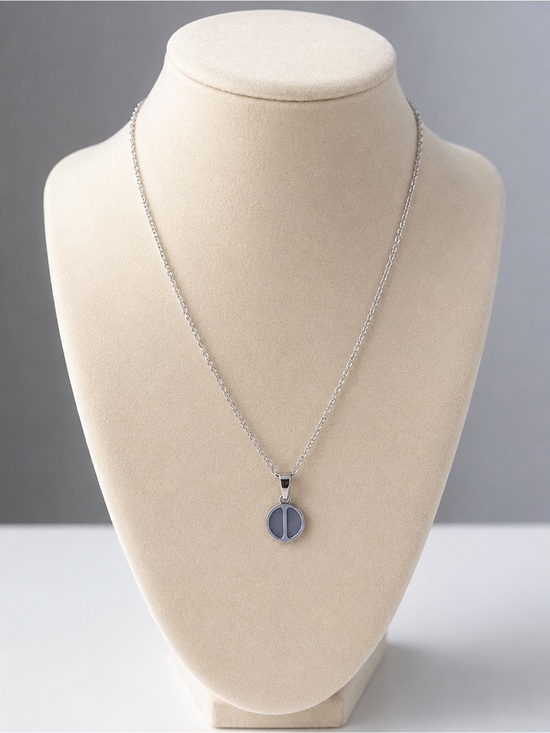 Unbranded Jewelry - Minimal Round Pendant Necklace Gold Silver Disc Stainless Steel Unisex
